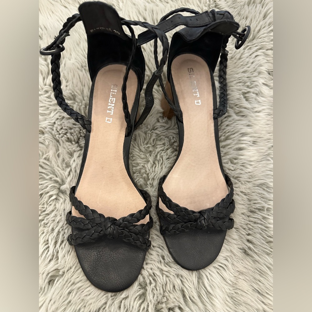 Silent D (Anthropologie brand!). Worn once- excellent low work heel!!
